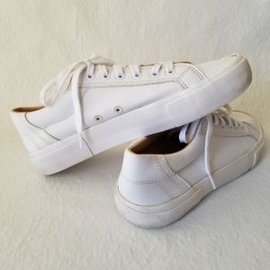 PULL & BEAR White Leather Sneakers Sz 6